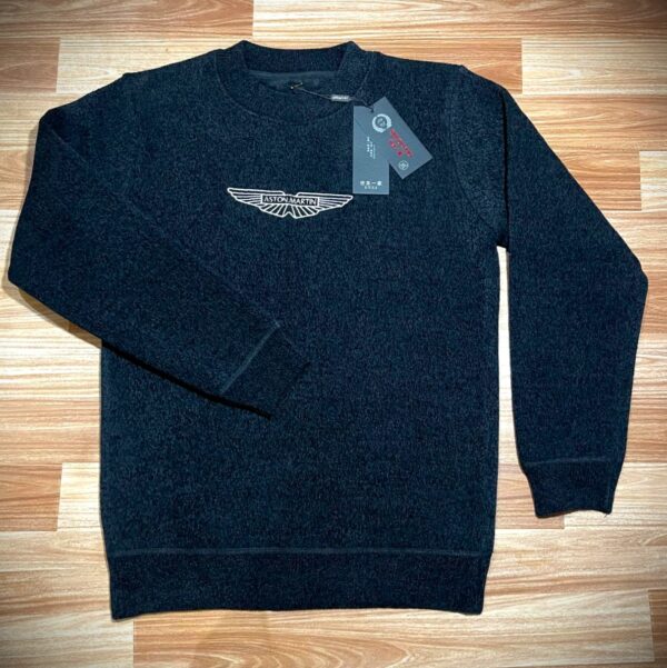 ASTON MARTIN - SWEATSHIRT - ROUND NECK - BLACK