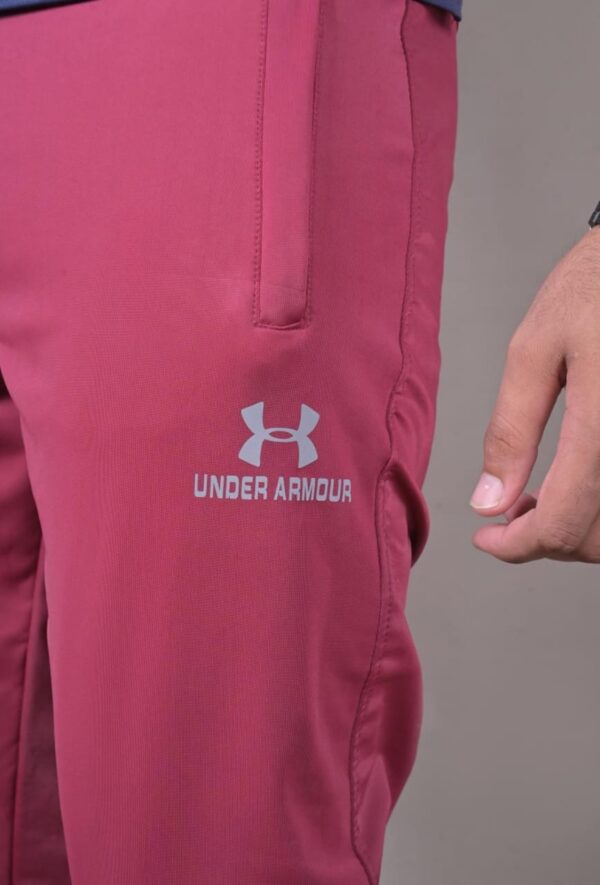 Under Armour-Elastic Dry-Fit - Sportswear-Trouser-DARK REDDISH BROWN. - Image 2