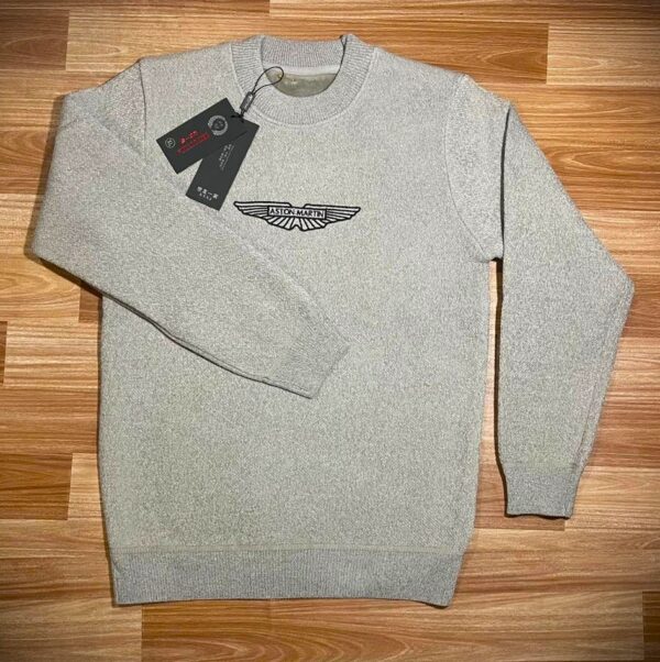 ASTON MARTIN – SWEATSHIRT – ROUND NECK – LIGHT GREY