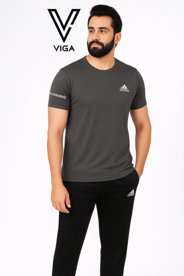 ADIDAS T-SHIRT | Little Bubble fabric | DARK GREY